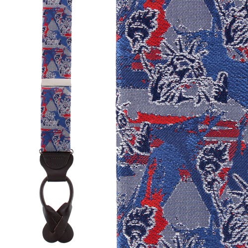Trafalgar Trafalgar Freedom's Torch Patriotic Silk Novelty Button End Suspenders