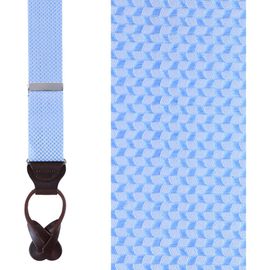 Trafalgar Trafalgar Gamma Geometric Pattern Silk Button End Suspenders (braces)