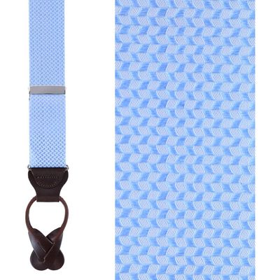 Trafalgar Trafalgar Gamma Geometric Pattern Silk Button End Suspenders (braces)