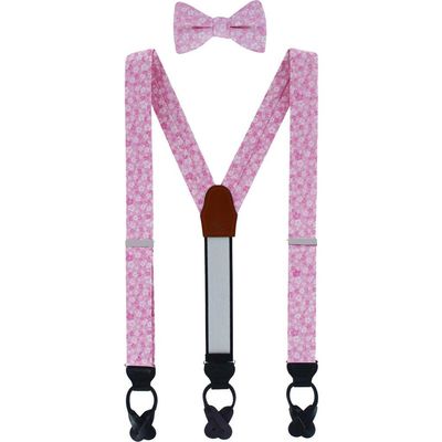 Trafalgar Trafalgar Hanami Cherry Blossom Burst Suspenders (Braces) and Bowtie Bundle
