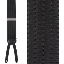 Trafalgar Trafalgar Jefferson Brushed Pinstripe Elastic Formal End Suspenders (braces)