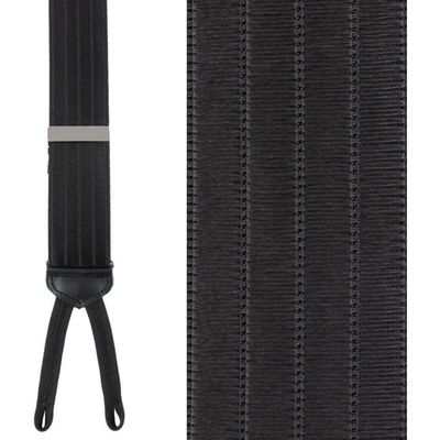 Trafalgar Trafalgar Jefferson Brushed Pinstripe Elastic Formal End Suspenders (braces)