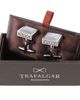 Trafalgar Trafalgar Langford Square Opal Stone Filigree Edged Cufflinks - 2