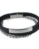 Trafalgar Trafalgar Loose Fit Zaid Metal & Leather Triple Strand Clasp Bracelet - 1