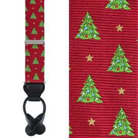 Trafalgar Trafalgar Oh Christmas Tree Novelty Silk Button End Suspenders (braces)