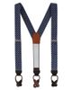 Trafalgar Trafalgar Rowan Geometric Pattern Silk Button End Suspenders (braces) - 2