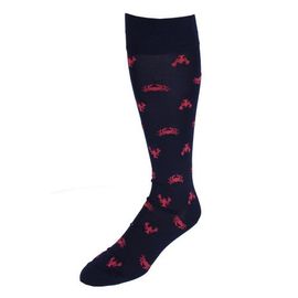 Trafalgar Trafalgar Sea Life Ahoy Over The Calf Pima Cotton Novelty Dress Socks