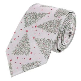 Trafalgar Trafalgar Sterling Modern Christmas Tree Novelty Holiday Necktie