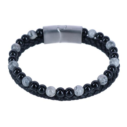 Trafalgar Trafalgar Thurgood Beaded and Braided Leather Secure Clasp Bracelet