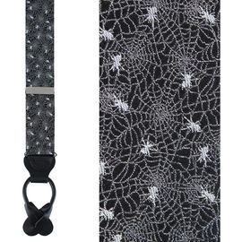 Trafalgar Trafalgar Venom Spider Web Motif Novelty Silk Button End Suspenders (braces)