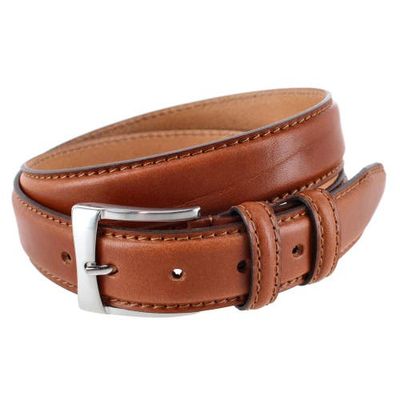 Trafalgar Trafalgar Vincenzo 35mm Premium Italian Leather Contrast Stitch Casual Dress Belt