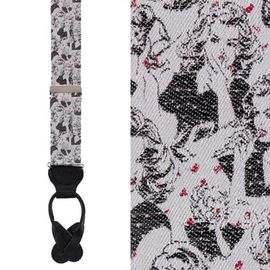 Trafalgar Trafalgar Vintage Vixen Novelty Silk Button End Suspenders (braces)