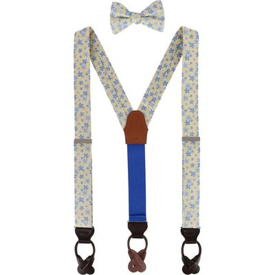 Trafalgar Trafalgar Weldon Floral Silk Suspenders (Braces) and Bow Tie Bundle