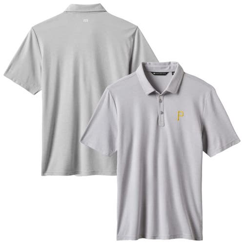 TravisMathew Men's TravisMathew Gray Pittsburgh Pirates Playoff Pitch Tri-Blend Polo 