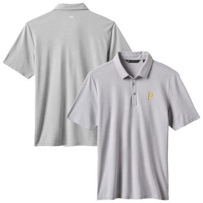 TravisMathew Men's TravisMathew Gray Pittsburgh Pirates Playoff Pitch Tri-Blend Polo 