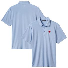 TravisMathew Men's TravisMathew Light Blue Philadelphia Phillies Playoff Pitch Tri-Blend Polo 