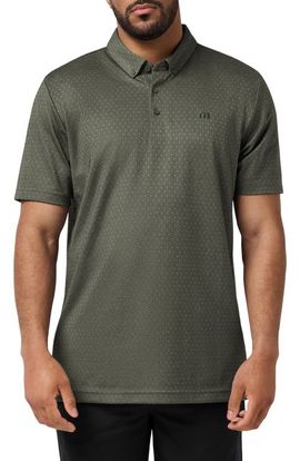 TravisMathew TravisMathew Handsome Town Dot Print Piqué Button-Down Polo