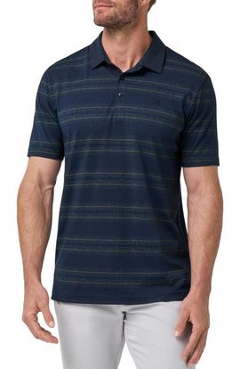 TravisMathew TravisMathew Heater Jersey Striped Performance Polo