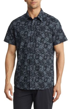TravisMathew TravisMathew Misplaced Memory Short Sleeve Button-Up Shirt