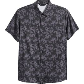 TravisMathew TravisMathew Techwoven Founder Floral Short Sleeve Performance Button-Up Shirt