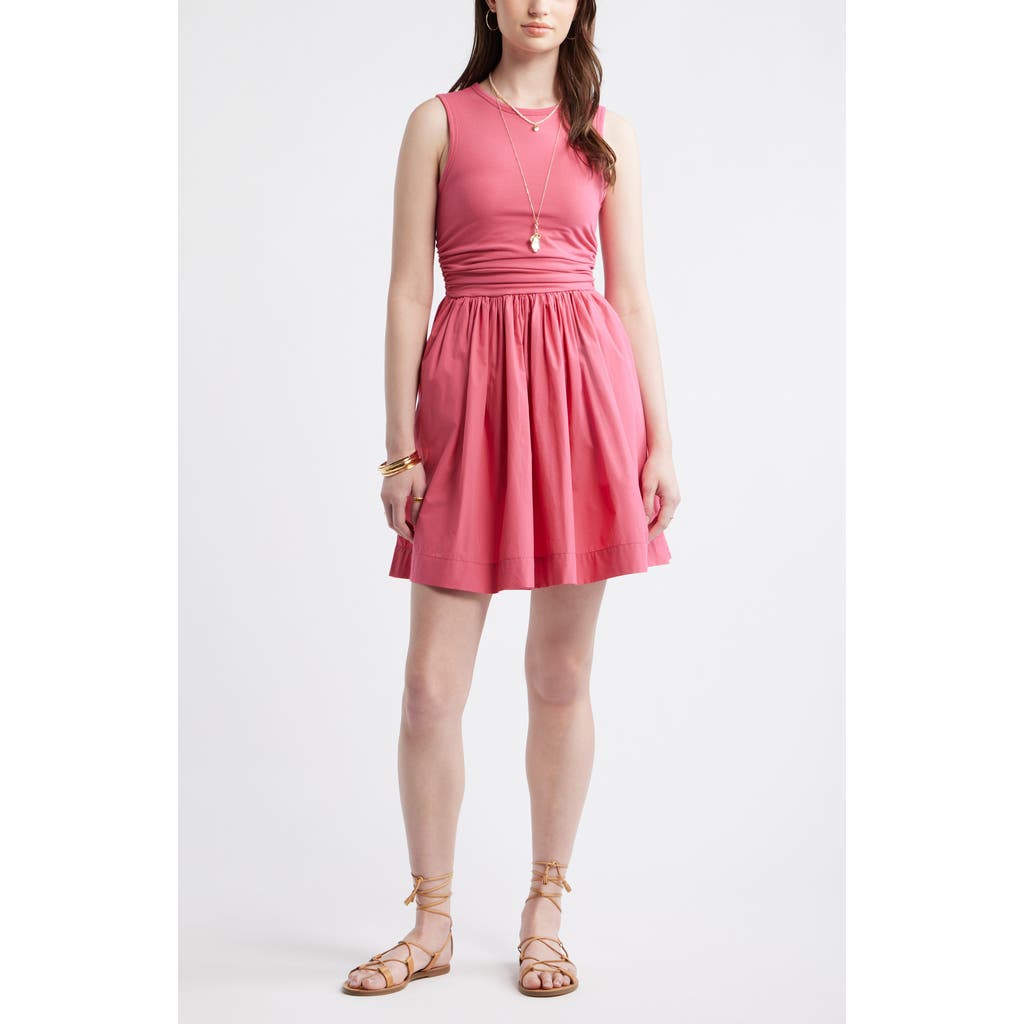 Treasure & Bond Treasure & Bond Cinched Knit Fit & Flare Dress