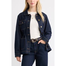 Treasure & Bond Treasure & Bond Cinched Waist Denim Jacket