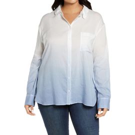 Treasure & Bond Treasure & Bond Dip Dye Boyfriend Shirt