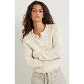 Treasure & Bond Treasure & Bond Fitted Textured Cotton Cardigan