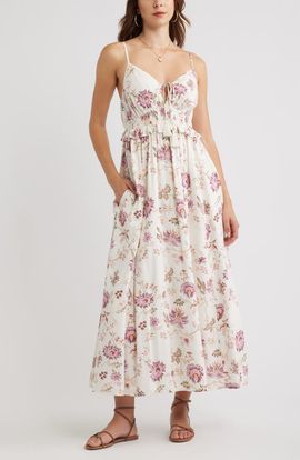 Treasure & Bond Treasure & Bond Floral Peplum Maxi Dress