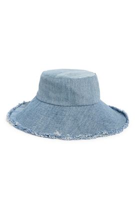 Treasure & Bond Treasure & Bond Fray Edge Denim Bucket Hat 