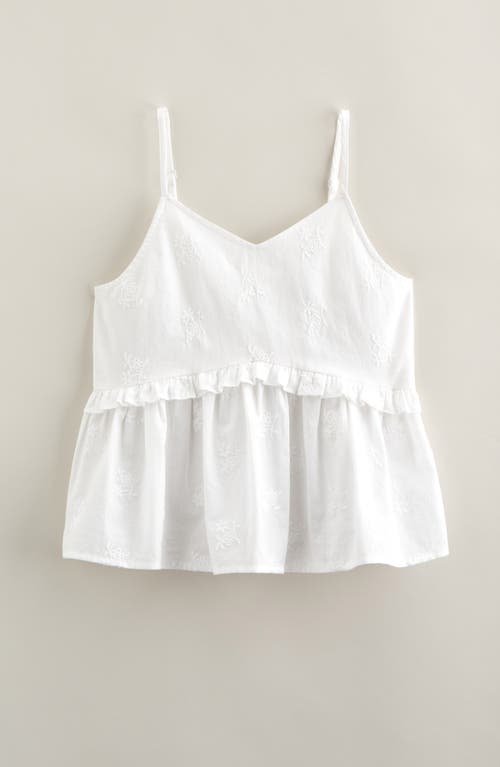 Treasure & Bond Treasure & Bond Kids' Floral Embroidered Cotton Camisole