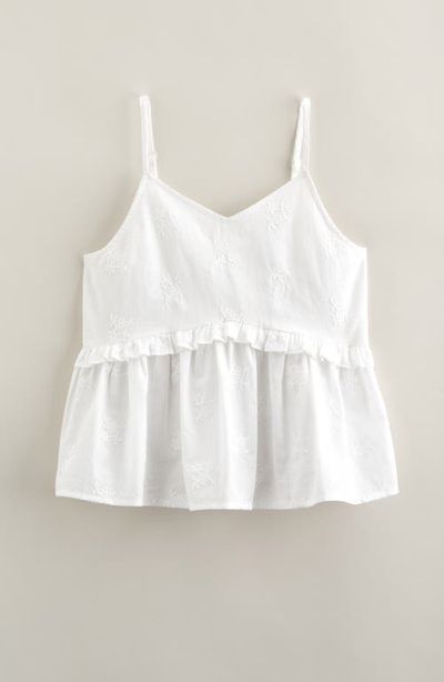 Treasure & Bond Treasure & Bond Kids' Floral Embroidered Cotton Camisole