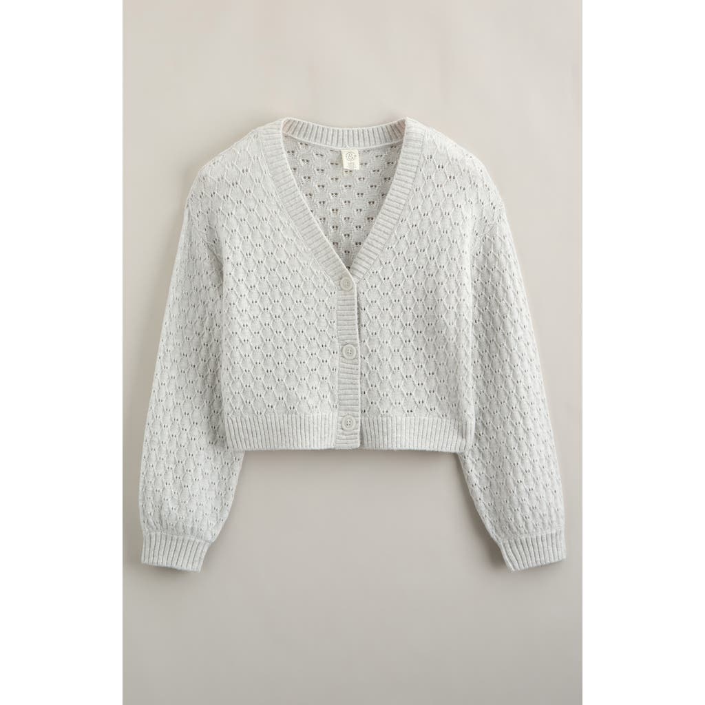 Treasure & Bond Treasure & Bond Kids' Pretty Pointelle Stitch Cardigan