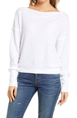 Treasure & Bond Treasure & Bond Off the Shoulder Thermal Knit Top