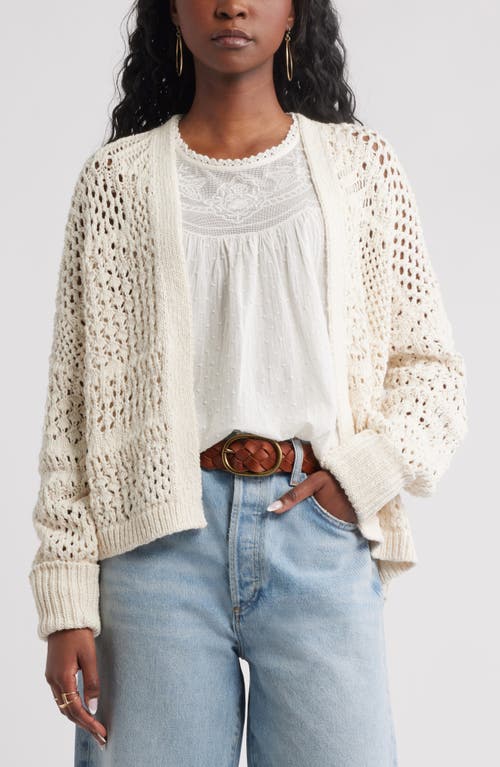 Treasure & Bond Treasure & Bond Openwork Slouchy Cotton Cardigan