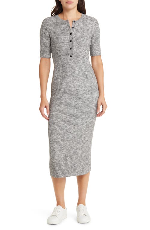 Treasure & Bond Treasure & Bond Rib Henley Midi Dress