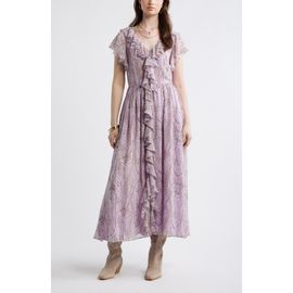 Treasure & Bond Treasure & Bond Ruffle V-Neck Maxi Dress