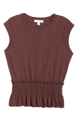 Treasure & Bond Treasure & Bond Smocked Waist Peplum Muscle Tank