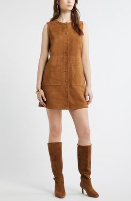 Treasure & Bond Treasure & Bond Suede Sheath Dress