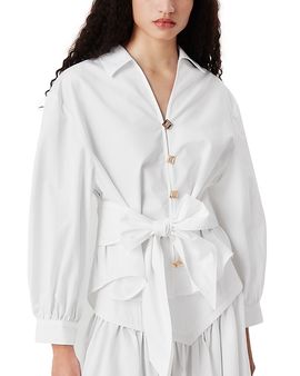 Tresse TRESSE Popeline Tie Waist Blouse