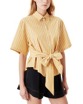 Tresse TRESSE Tie Waist Short Sleeve Shirt