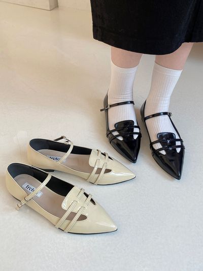 treten Patent Leather Flat Shoes_2 colours