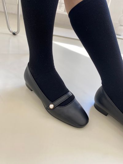 treten Pearl Leather Mary Jane Flats - 4 Colors