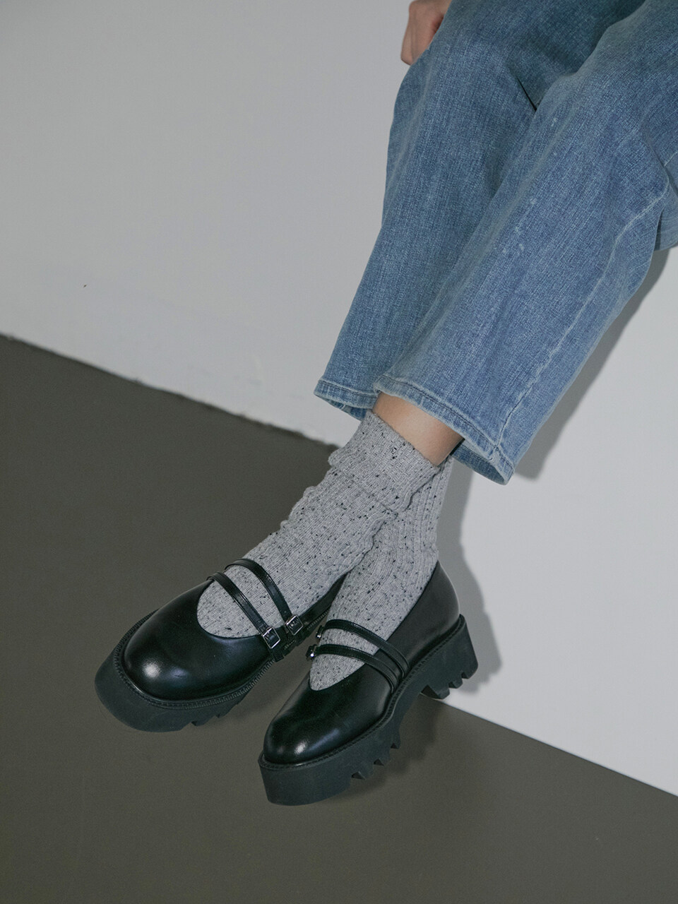 treten Platform Strap Loafers