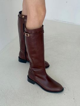 treten Round toe Long boots (3cm)