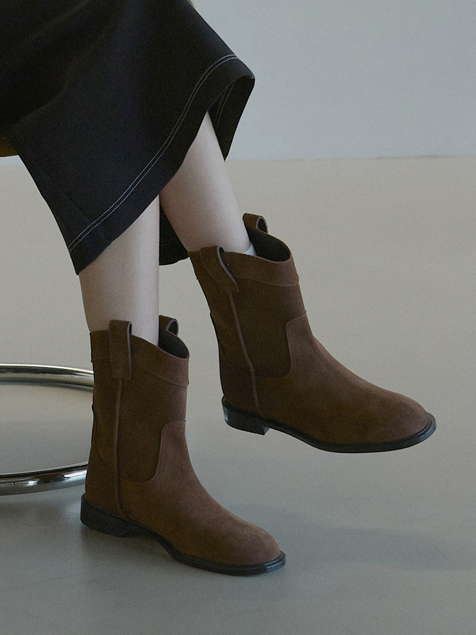 treten Western Ankle Boots_Brown