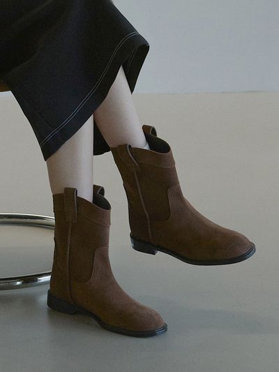 treten Western Ankle Boots_Brown