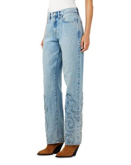 Triarchy Triarchy Birkin Mid Rise Straight Jeans in Moonwashed Ranchero Indigo