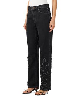 Triarchy Triarchy Birkin Mid Rise Straight Jeans in Ranchero Noir