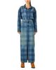 Triarchy Triarchy Charlotte Oversized Denim Shirt in Tartan Medium Indigo - 1